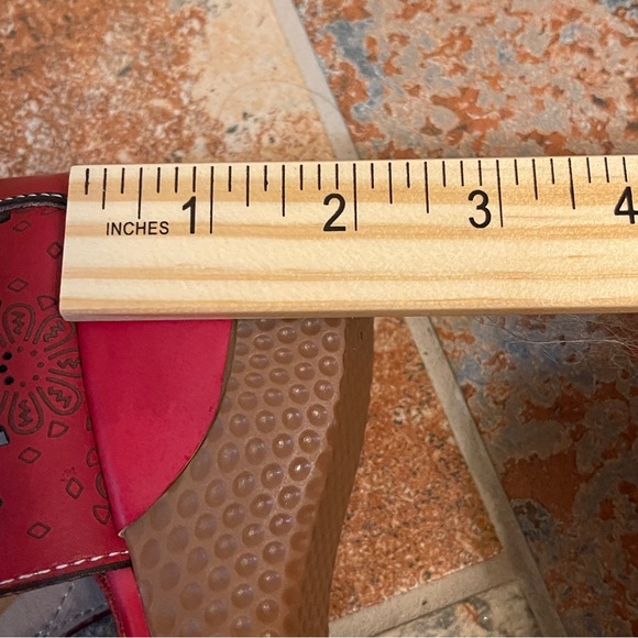 🥿NWOT Super Star Lady Leather Velcro Ankle Embossed Mary Janes! - Picture 13 of 15